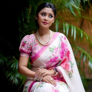 Premium Taffeta silk Digital print saree