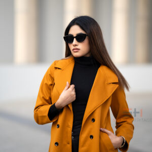 Premium Mustard yellow Double-Breasted Overcoat – SWAAG HERITAGE Exclusive