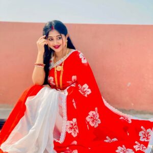 Semi Silk Digital Printed Saree with Lace Border & Blouse Piece | Swaag Heritage special Premium Ethnic Wear