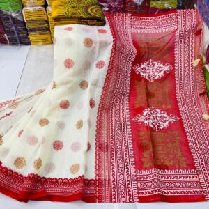 Half Silk Digital Printed Saree with Blouse Piece | Swaag Heritage special Premium Ethnic Wear