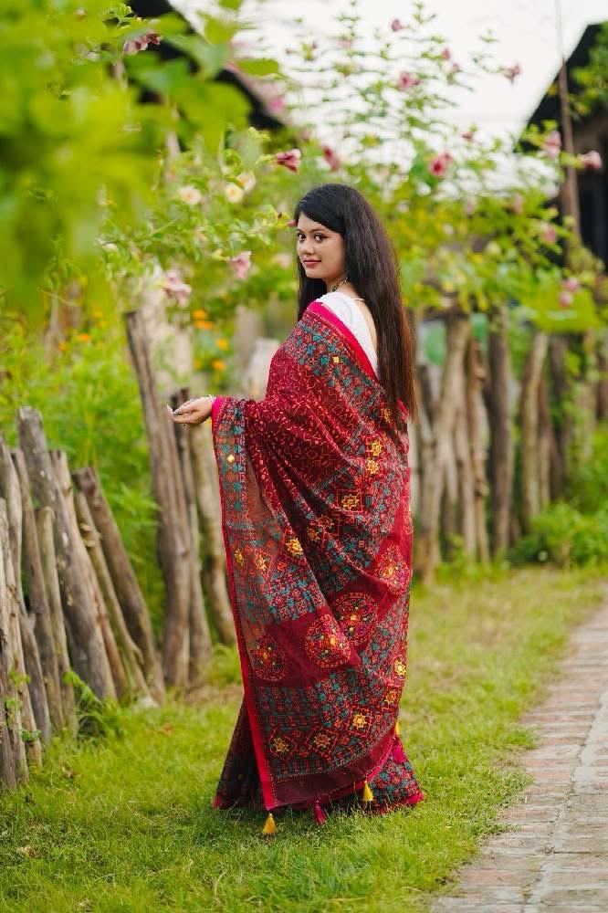 Premium Cotton Boutique Saree – Comfortable Daily & Festive Wear - Image 3