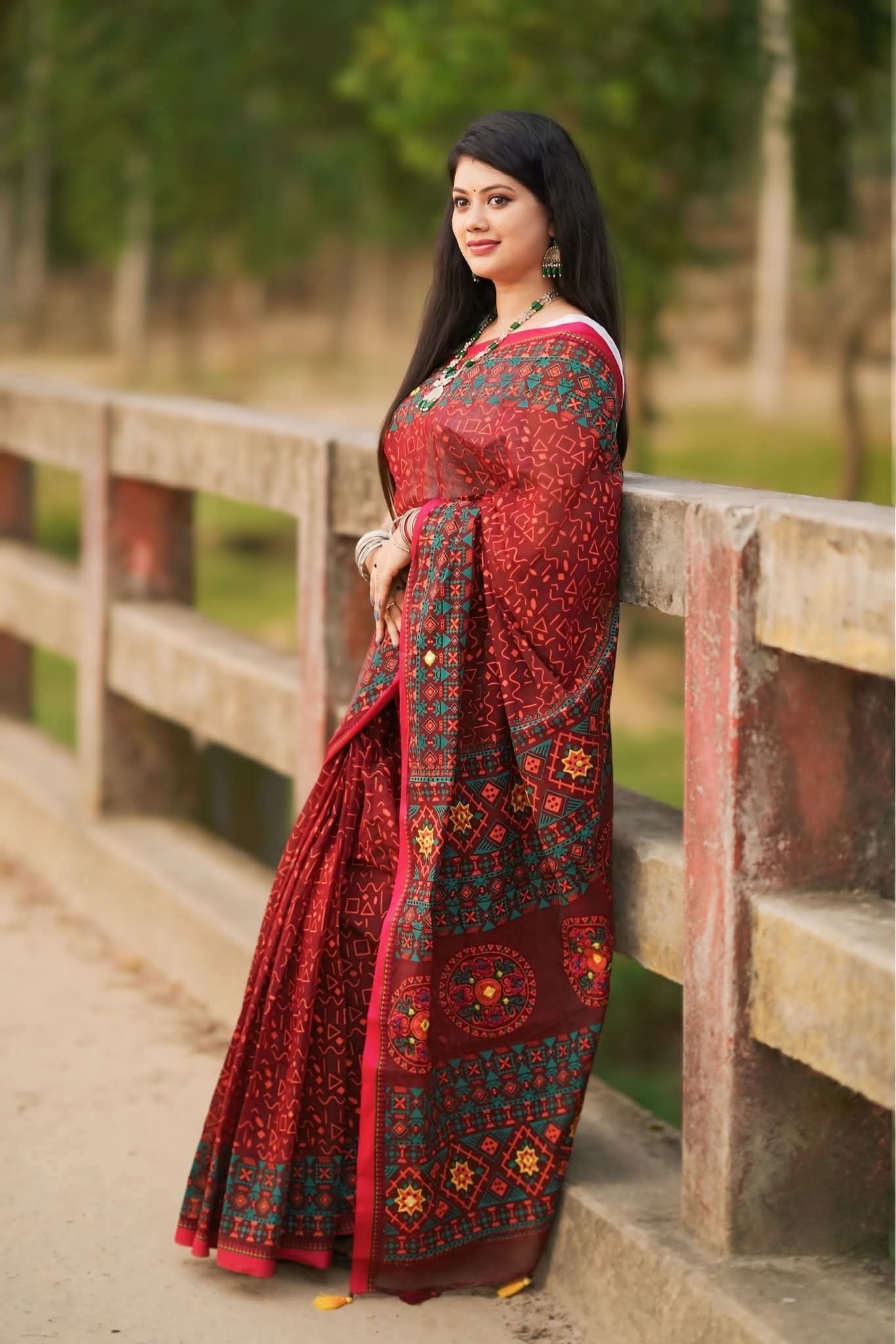 Premium Cotton Boutique Saree – Comfortable Daily & Festive Wear - Image 2