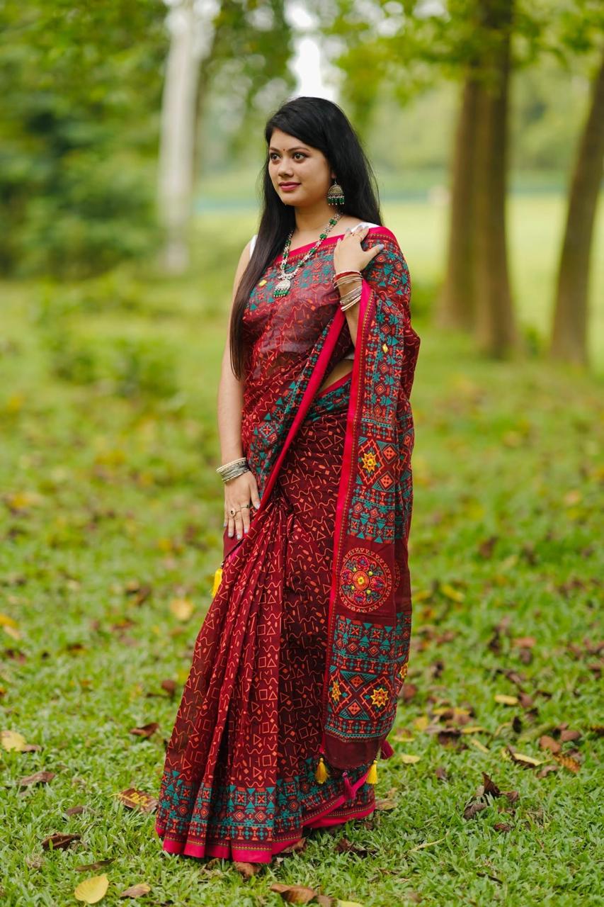 Premium Cotton Boutique Saree – Comfortable Daily & Festive Wear - Image 4