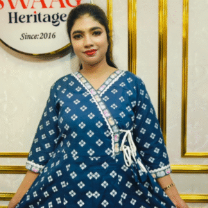 Boutique 2-Piece Long Anarkali Dress in Pure Cotton