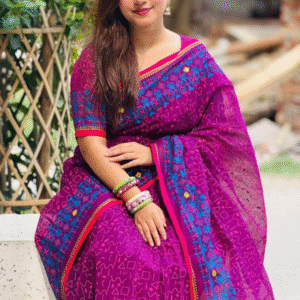 Premium Cotton Saree in Purple – Comfortable Daily & Festive Wear