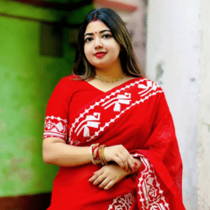 Semi Silk Jamdani Motif Digital Printed Saree with Blouse Piece | Swaag Heritage Ethnic Wear