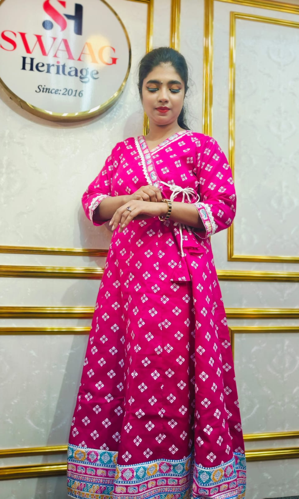 Boutique 2-Piece Long Anarkali Dress in Pure Cotton - Image 5