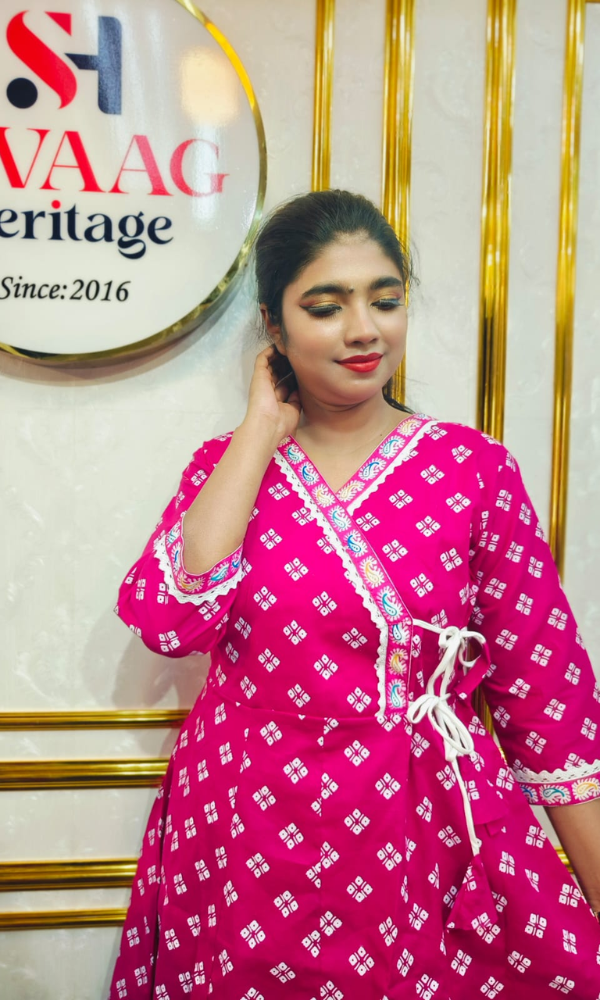 Boutique 2-Piece Long Anarkali Dress in Pure Cotton