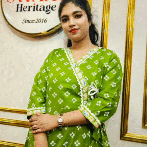 Boutique 2-Piece Long Anarkali Dress in Pure Cotton