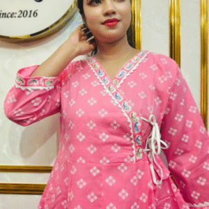 Boutique 2-Piece Long Anarkali Dress in Pure Cotton