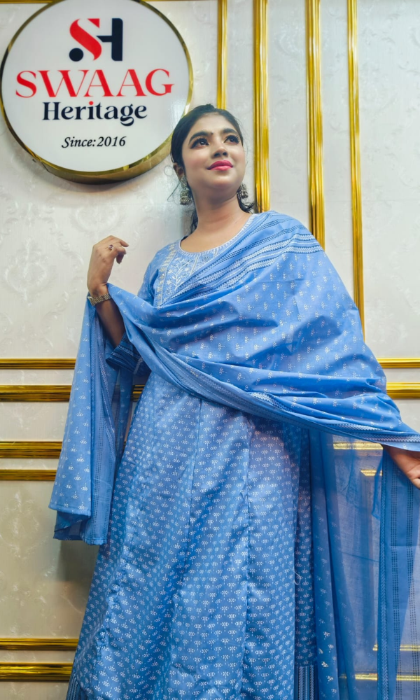 Grace in every thread | Pure cotton boutique dress —exclusively by Swaag Heritage. - Image 3