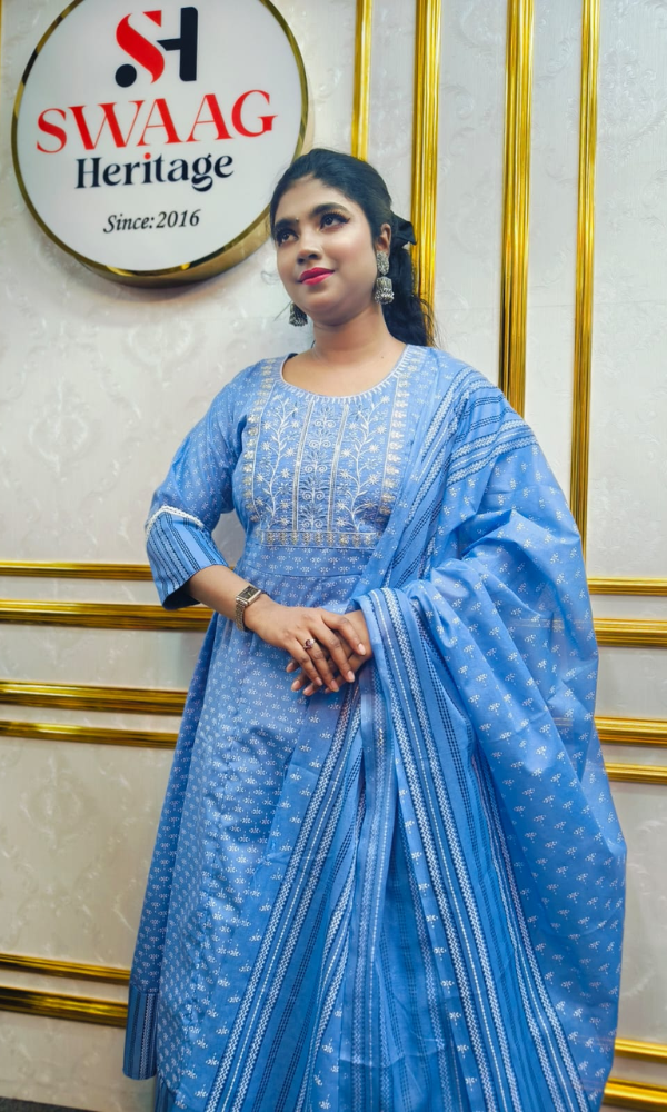 Grace in every thread | Pure cotton boutique dress —exclusively by Swaag Heritage.