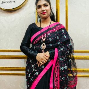 Handloom Muslin  Saree with All Over Thread work | Jamdani Motif inspired