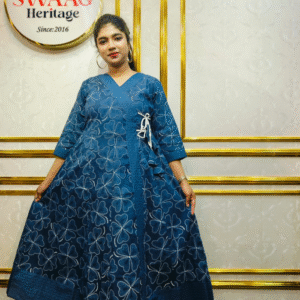 Boutique 2-Piece Long Anarkali Dress in Pure Cotton