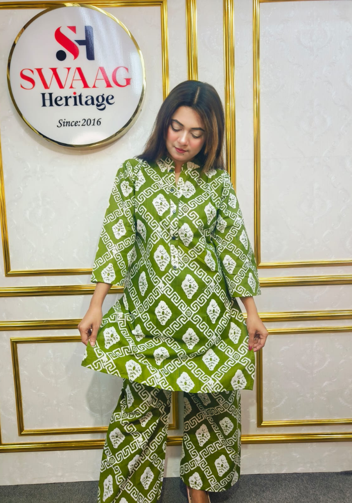 Slub cotton Co-Ords Set Swaag Heritage exclusive - Image 5