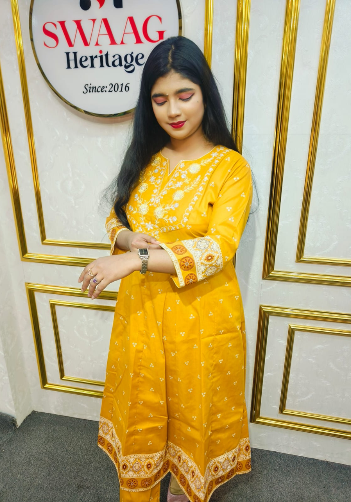 2-Piece Long Anarkali Dress with Sequence and Embroidery work - Image 4