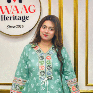 Sea Green 2-piece long Anarkali dress