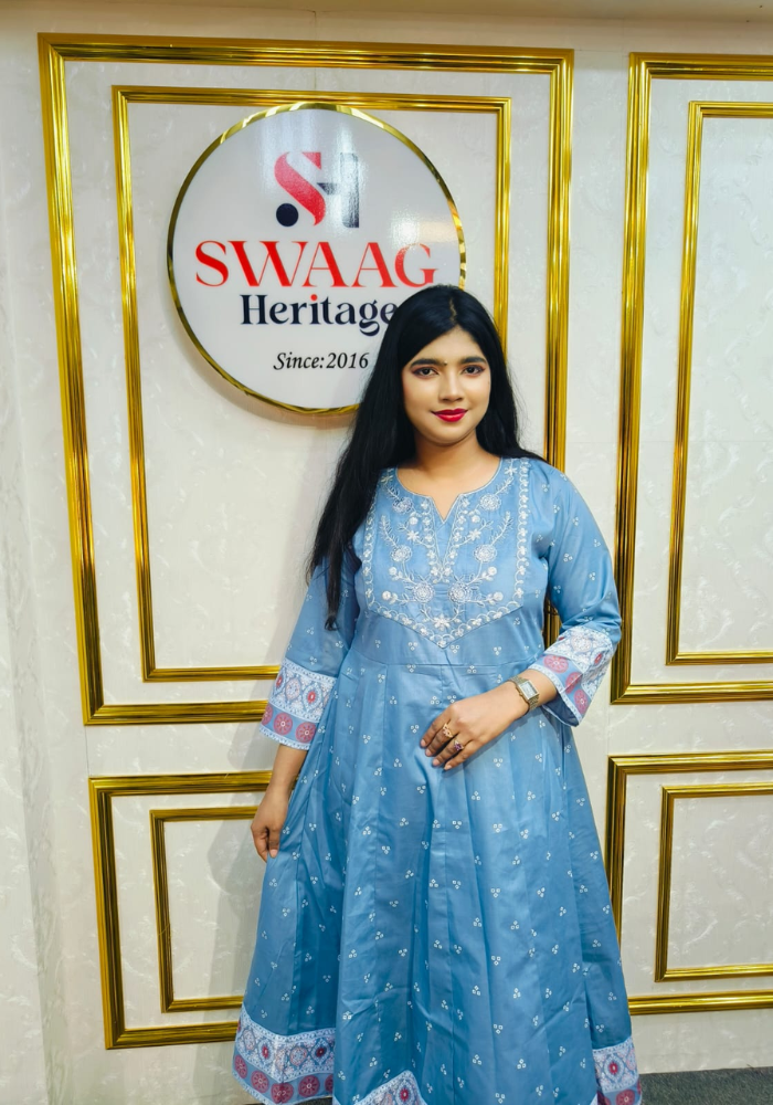 2-Piece Long Anarkali Dress with Sequence and Embroidery work - Image 6