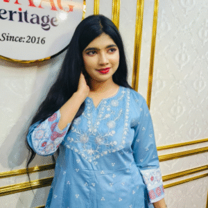 2-Piece Long Anarkali Dress with Sequence and Embroidery work