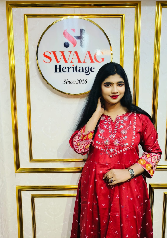 2-Piece Long Anarkali Dress with Sequence and Embroidery work - Image 7