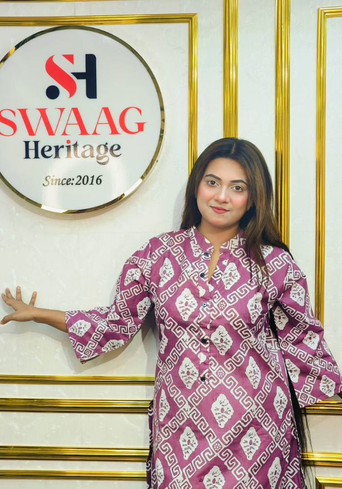 Dusty Mauve Tie-Dye Printed Cotton Co-Ord Set - Image 2