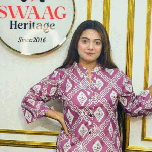 Dusty Mauve Tie-Dye Printed Cotton Co-Ord Set