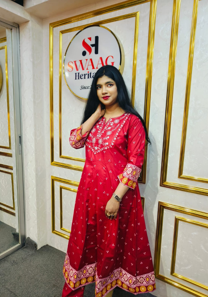 2-Piece Long Anarkali Dress with Sequence and Embroidery work - Image 4