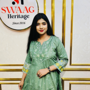 2-Piece Long Anarkali Dress with Sequence and Embroidery work