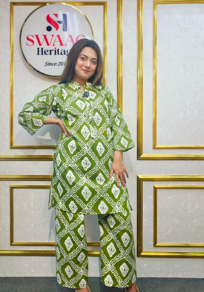 Slub cotton Co-Ords Set Swaag Heritage exclusive - Image 3