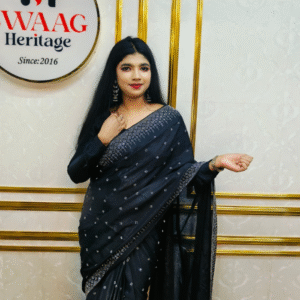Midnight Elegance black Designer Saree