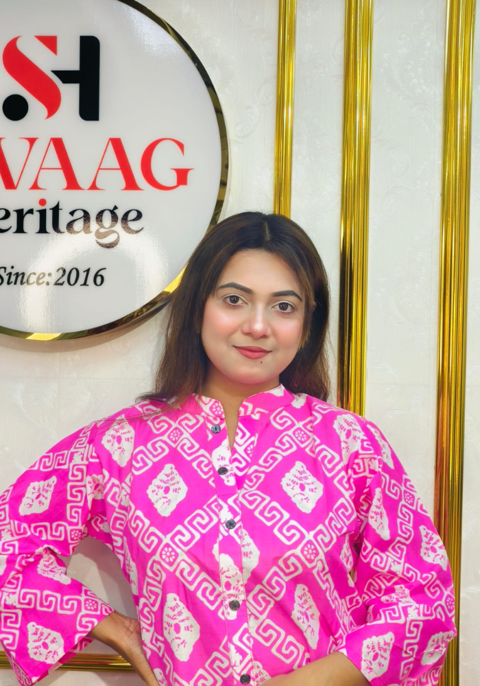 Hot Pink Tie-Dye Printed Cotton Co-Ord Set