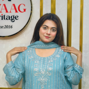 Premium Zari Embroidered chiffon Georgette 3 Piece Dress | SWAAG Heritage