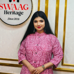 Pure cotton shirt Style Co-Ords Set Blush Ethnic Print .