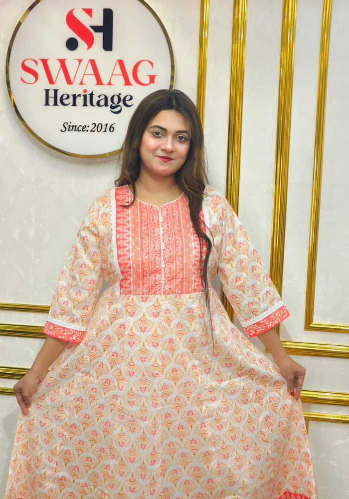 2-Piece Long Anarkali Dress with Sequence and Embroidery work - Image 5