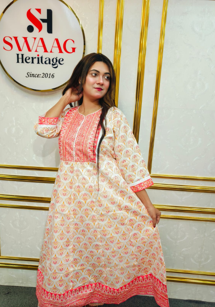 2-Piece Long Anarkali Dress with Sequence and Embroidery work - Image 2