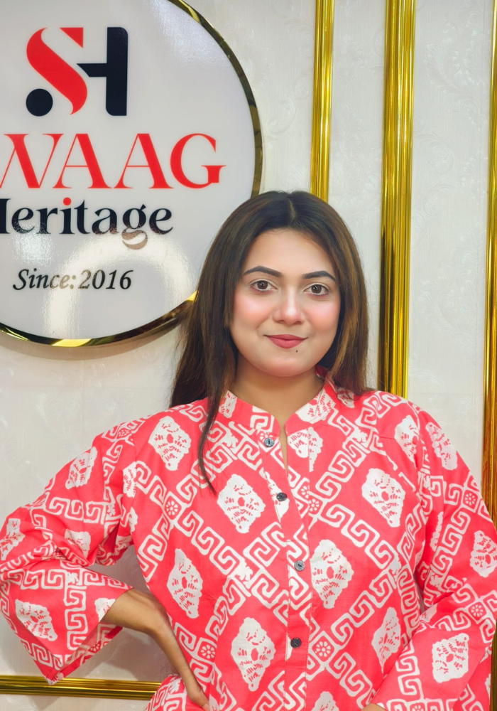 Coral PinkTie-Dye Printed Cotton Co-Ord Set