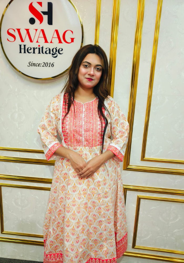 2-Piece Long Anarkali Dress with Sequence and Embroidery work