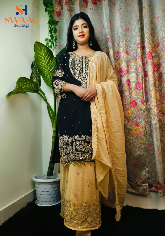 Pakistani inspired design Sarara Gharara Dress - Image 7