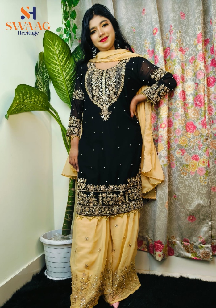 Pakistani inspired design Sarara Gharara Dress - Image 3