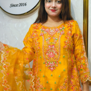 Luxury pakistani inspired Embroidered Party Wear Three Piece