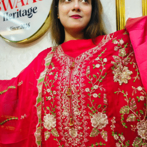 Royal Embroidered and sequence work 3-Piece Unstitched Suit