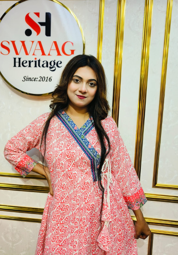 Boutique 2-Piece Long Anarkali Dress in Pure Cotton - Image 5