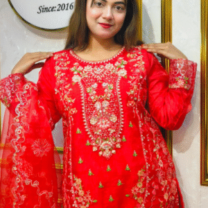 Luxury pakistani inspired Embroidered Party Wear Three Piece