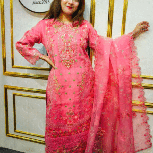 Luxury pakistani inspired Embroidered Party Wear Three Piece
