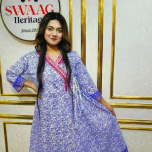 Boutique 2-Piece Long Anarkali Dress in Pure Cotton