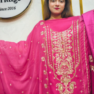 Royal Embroidered and sequence work 3-Piece Unstitched Suit