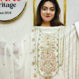 Royal Embroidered and sequence work 3-Piece Unstitched Suit