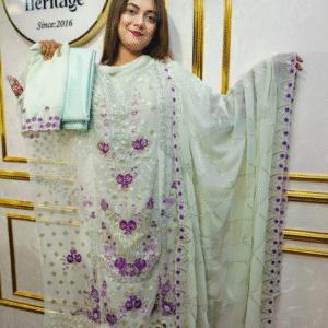Luxury pakistani inspired Embroidered Party Wear unstitched Dress