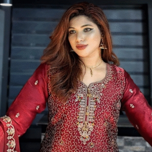 Luxury Maroon Embroidered Party Wear Three Piece