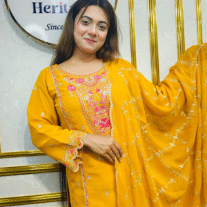 premium-chiffon Georgette Embroidered 3-Piece Set